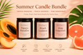 Summer Candle Bundle -  3 100% Soy Wax Candles (8 oz Amber Jar)